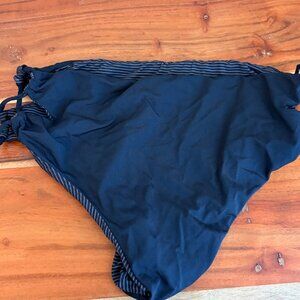 Acacia High-Rise Bikini Bottoms – Navy/Striped